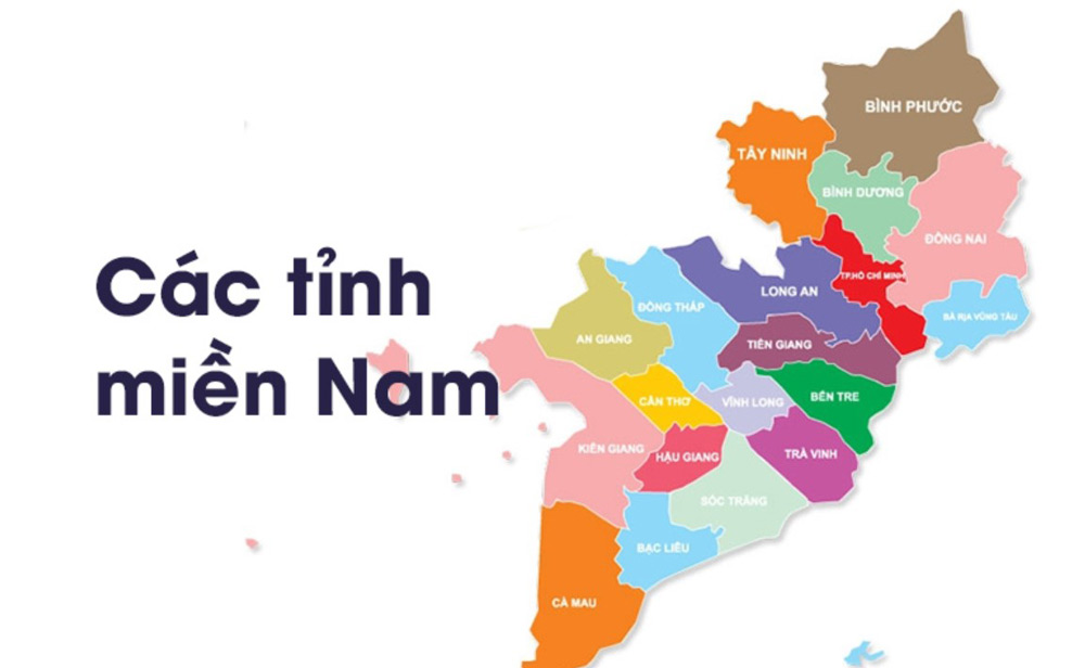 Miền Nam bao nhiêu tỉnh?