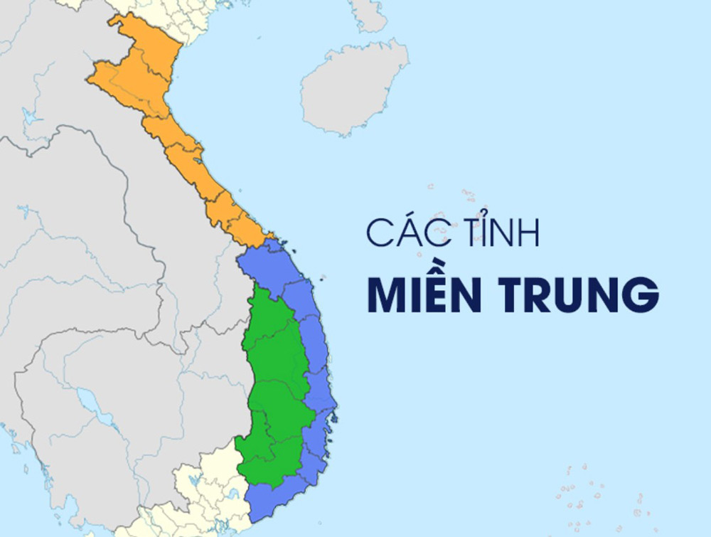 Miền Trung có bao nhiêu tỉnh?